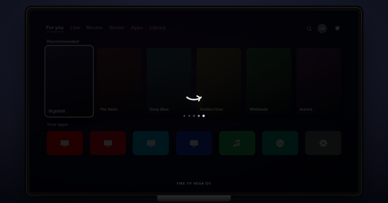 Fire TV Vega OS Settings screen