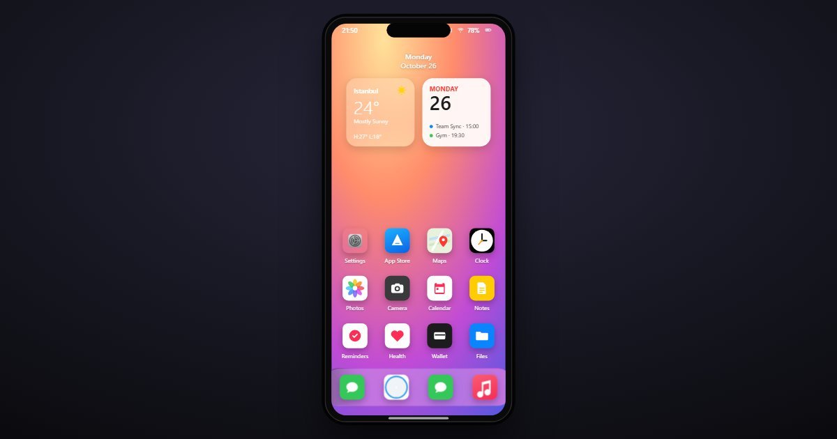iOS 27.0 home screen in the simulator