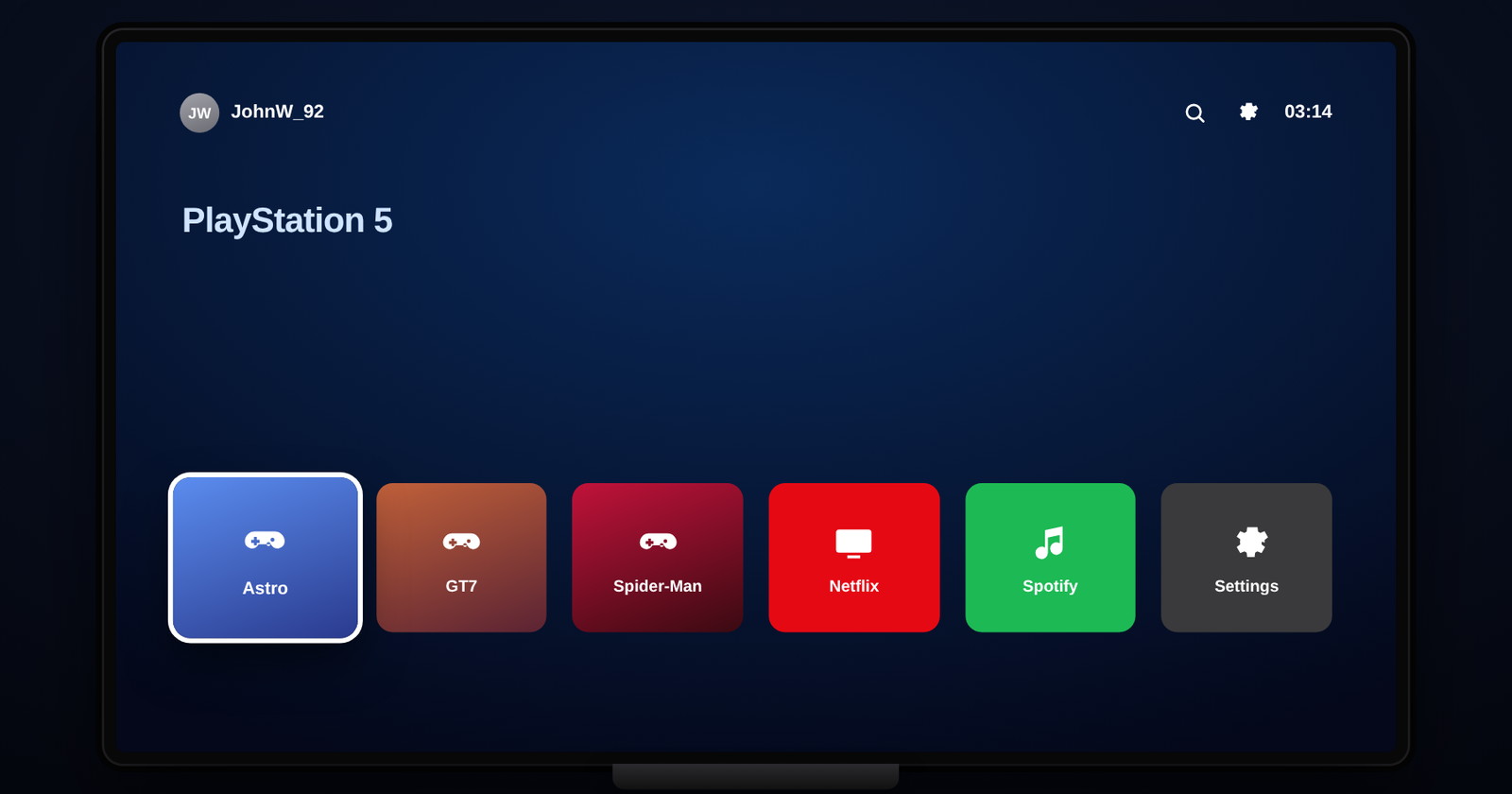 PlayStation 23.09 Settings screen