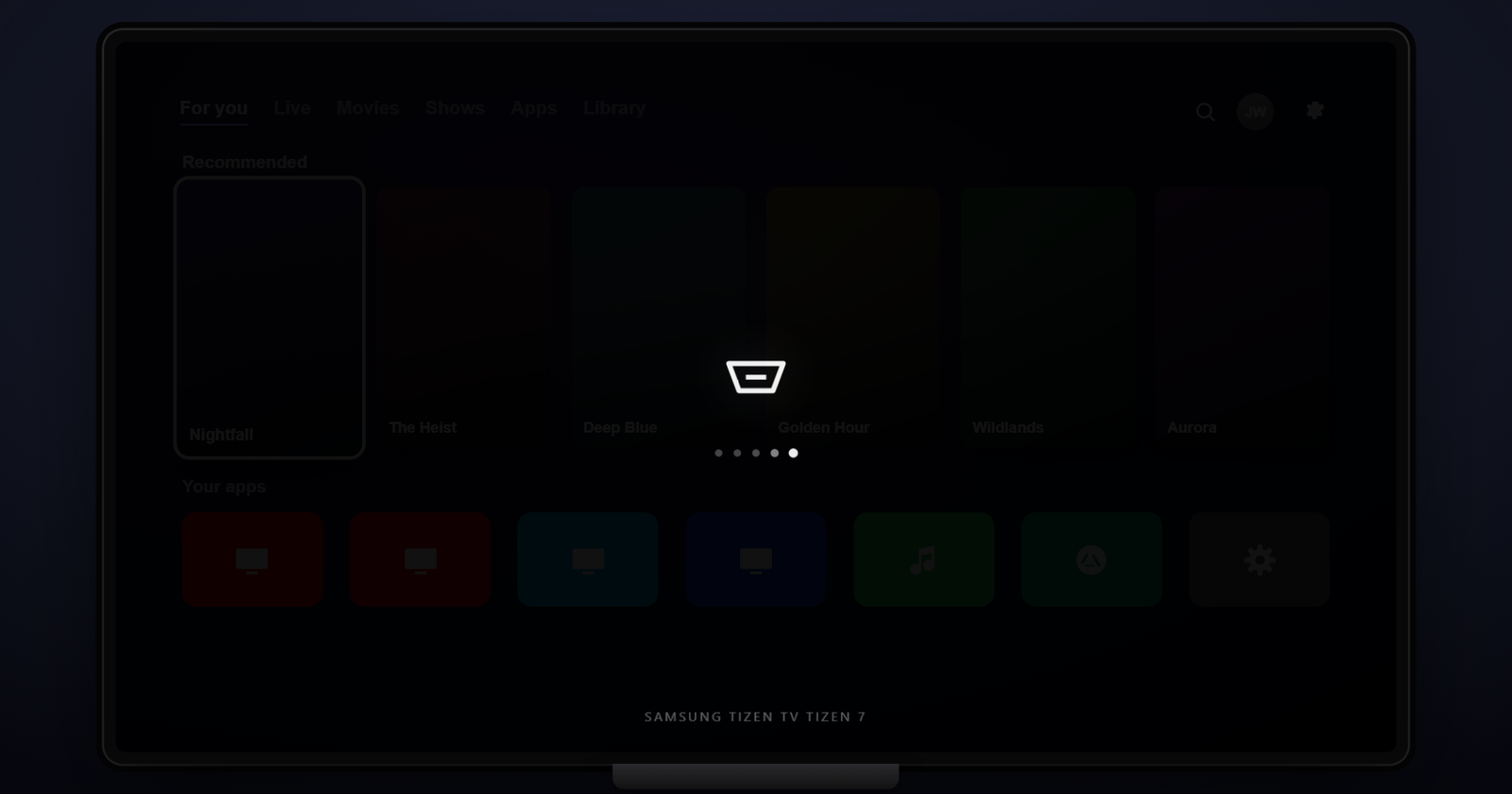 Samsung Tizen TV Tizen 7 Settings screen