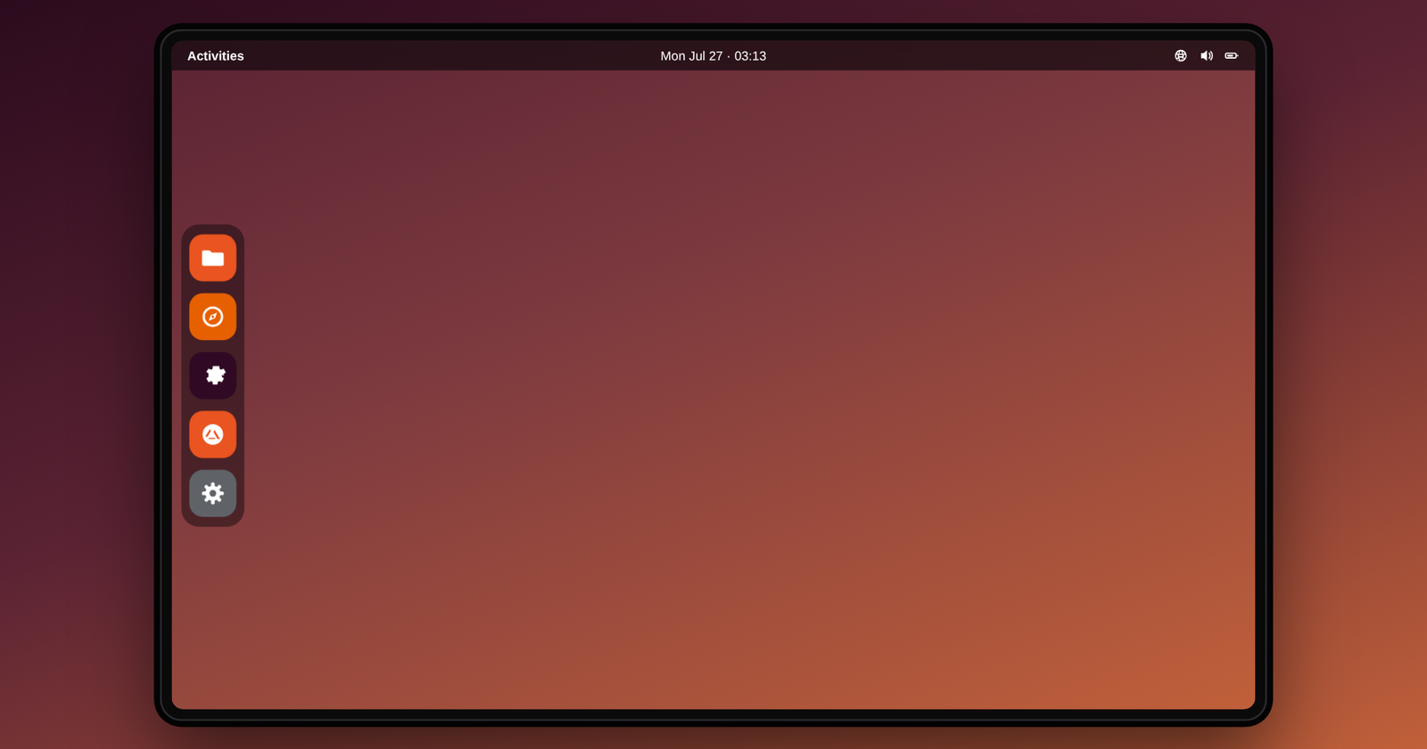 Ubuntu 22.04 LTS Settings screen