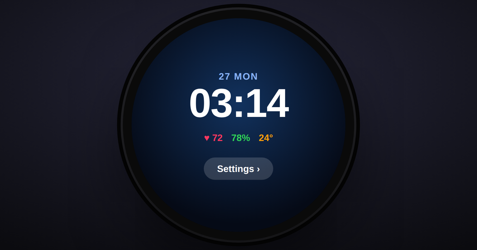 Wear OS 4 Settings screen