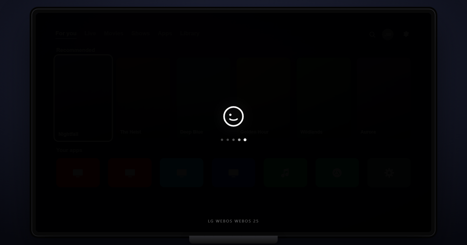 LG webOS webOS 25 Settings screen